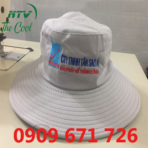 Mũ tai bèo thêu logo NTV 01